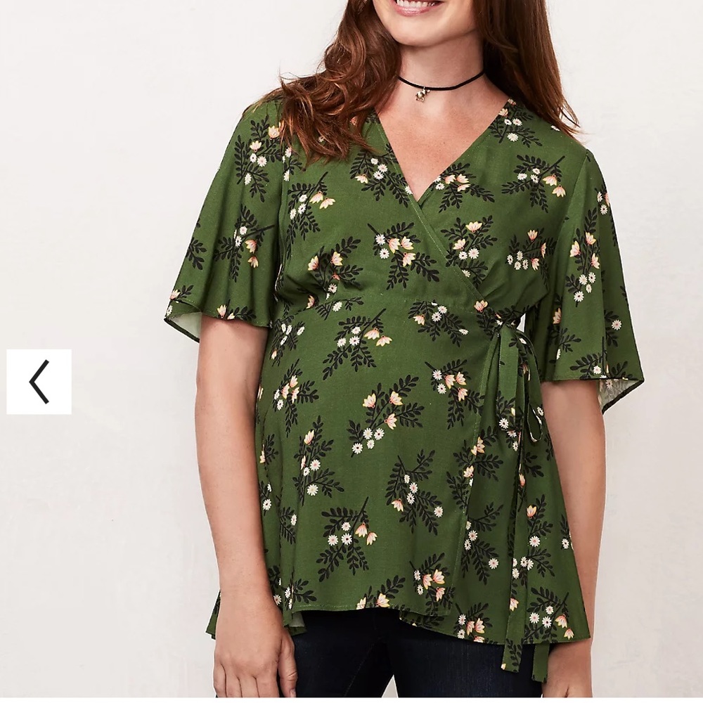 Maternity wrap style top